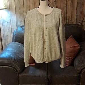 Madison Studio Cashmere Button Down Cardigan Size XL Grannycore Preowned Repairs
